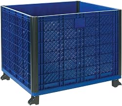 GLOBAL INDUSTRIAL Stakable Bulk Container w/ Collapsible Solid Wall, 39-1/4 inchL x 31-1/2 inchW x 29 inchH