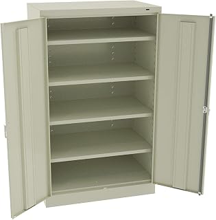 Tennsco 6024DHPY 6024DHPY Storage Cabinet: 36 in x 24 in x 60 in, Swing Handle Keyed, 24 ga