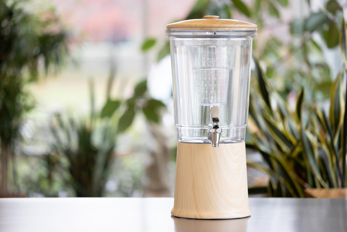 Service Ideas Light Wood / 3 Gallon / Traditional Iced Beverage Dispensers