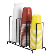 DISPENSE-RITE 3 Section / Black / 1 Cup Holders