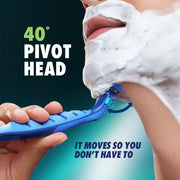 Guard 3in1 Shaving Razor Blade for men - 2 Cartridges + 1 Razor | Smooth Shave | Aqua gel Lubrastrip | 3 Platinum Coated Blades | Rubber Handle Grip | Flexi Head | good for