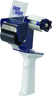 Tape Logic TLTDHDX2 Long Roll (1 1/2" Core) Carton Sealing Tape Dispenser, 2", Blue/White