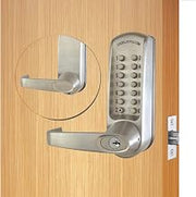 CL615-BS Mechanical Lockset,Brushed Steel,Lever