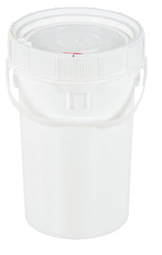 6.5G ScrewTop Pail & Lid White by Vestil – One Size, Blend, Multicolor, Model PAIL-SCR-65-W