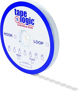 Tape Logic 3/4 Inch Diameter, Sticky Back Dots, Loop, White, for Classroom Home and Office - Hook Sold Separately (1 Roll)