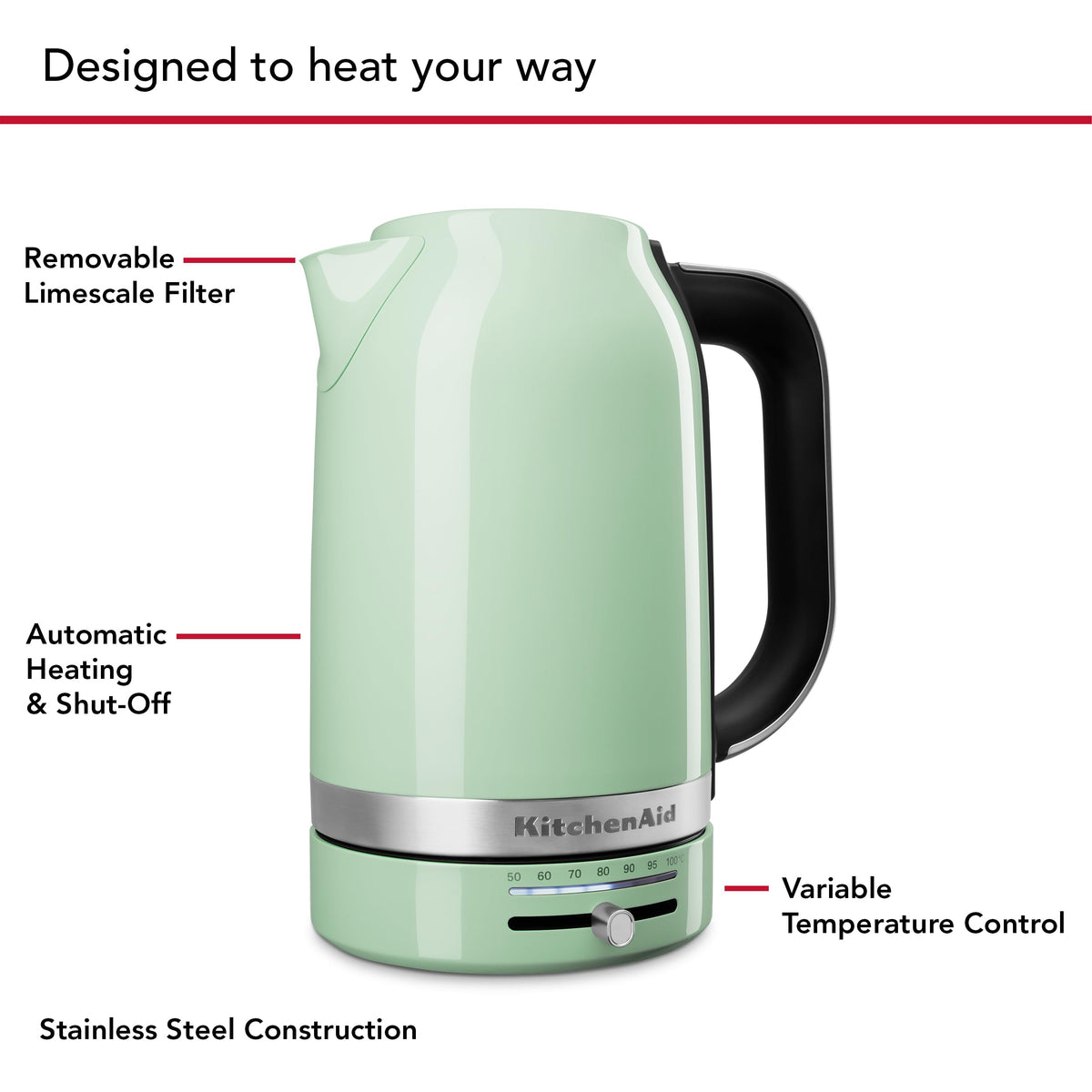 KitchenAid Pistachio / 1.8 Quarts / 1.7 liters Electric Kettles