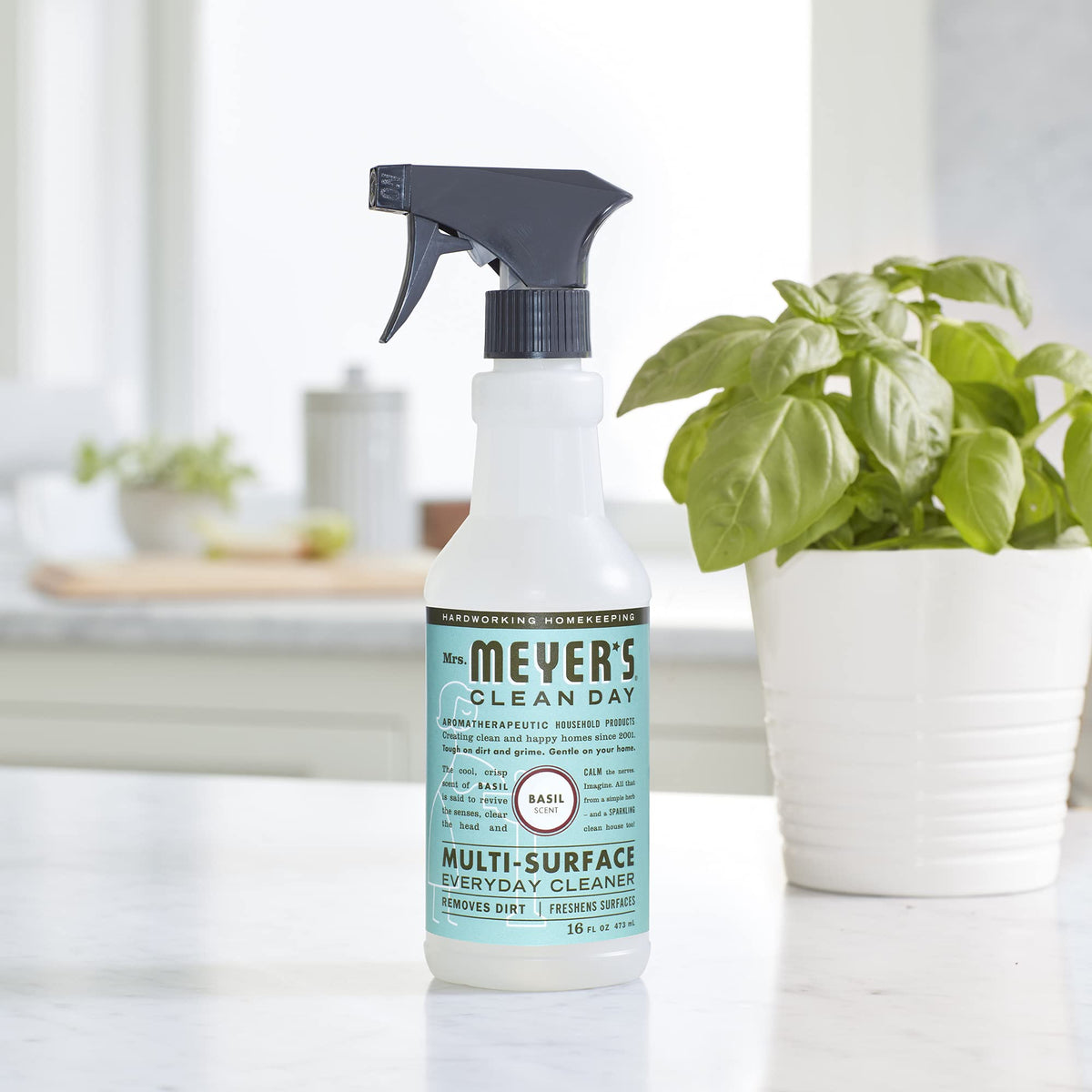 Mrs. MEYER'S Basil / 16 Fl Oz (Pack of 2) / Standard Packaging All-Purpose Cleaners