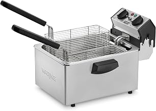 Waring Deep Fryer with 8.5 lb Capacity | 8.5 lb Capacity, Two Half-Size Baskets and One Full-Size Basket, for Professional Kitchens & Restaurants
