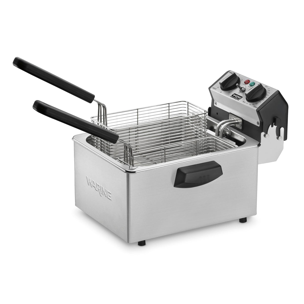 Waring Silver / 8.5 Pound Capacity - 120V / 8.5 Pound Deep Fryer 120V Commercial Deep Fryers