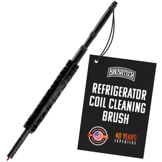 Brushtech Refrigerator Coil Cleaning Brush - Black – 1.5" H x 15.25" L x 1.5" W, Plastic, One Color, Model B47C