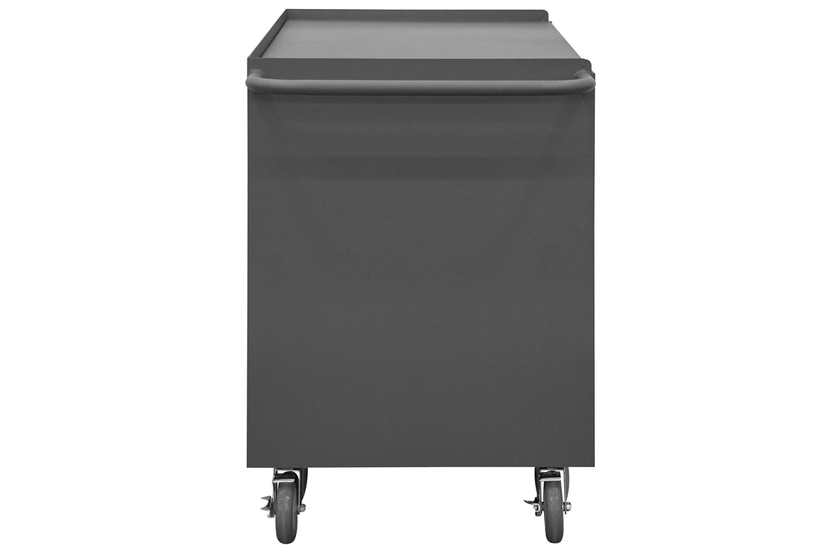 Mobile Bench Cabinet by Durham – 24.25"W x 36.375"H x 26"D, Alloy Steel, Grey, Model 3120-95