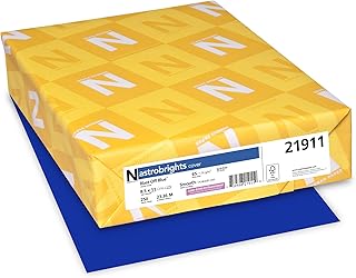 Neenah Astrobrights Laser, Inkjet Print Printable Multipurpose Card, Blue, 65lb