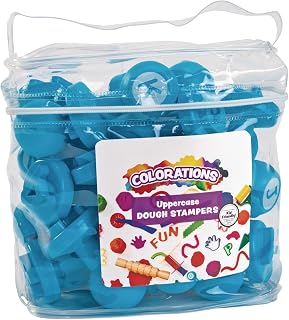 Colorations Alphabet Dough Stampers, 26 Uppercase Letter Stamps