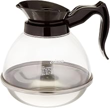 Winco Plastic Coffee Decanter, Stainless Steel, 64-Ounce, Medium | Dishwasher safe, BPA-free, Stainless steel base, Catering service, Great for Water, Wine, Tea and Table Service