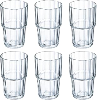 Arcoroc 60440 Norvege Stacking Tumbler, 270mL Capacity, Pack of 6