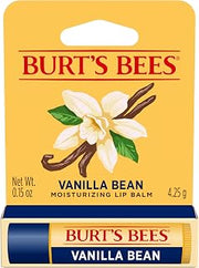 Burt's Bees Lip Balm, Vanilla Bean, Lip Moisturizer With Responsibly Sourced Beeswax, Tint-Free, Natural Conditioning Treatment, 1 Tube, 0.15 oz.