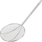 Winco Round Wire Skimmer, 8-Inch | Comfortable handle, Restaurant service, Great for Entrees, Salads, Desserts and Appetizers