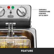 Deep Fryer with 10 lb Capacity by Waring – 10 Pound Capacity - 120V, Stainless Steel, Silver, Model WDF1000BD