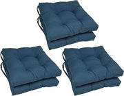 Blazing Needles 16-inch Square Indoor Chair Cushions (Set of 2, 4, or 6) - 16" x 16" Indigo Set of 6