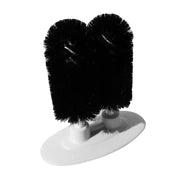 2-Brush Manual Glass Washer w/Suction Cup Base by Bar Maid – Glass, Black, Model GWM-200