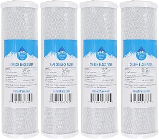 4x Compatible with Everpure CGS-10 EV910010 Activated Carbon Block Filter | Universal 10 inch Filter Compatible with EVERPURE CGS-10 SINGLE SERIES 10" HOUSING