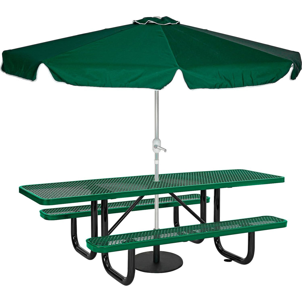 Global Industrial Green / 96"l X 60"w X 29.5"h / Industrial Picnic Tables