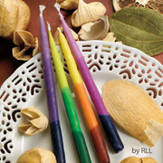 Rite Lite Chanukah Candles, Hand Dipped Rainbow, Box of 45