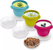 Rubbermaid TakeAlongs Snacking Food Storage Containers, 2 Cups Size - 3 Lids, Trays, and Containers 7S87 (Assortment May Vary)