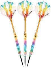Elkadart Rainbow 90% Tungsten Steel Tip Darts with Storage/Travel Case