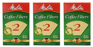 Cone Coffee Filter #2 100 Count- Natural Brown (Pack of 3) by Melitta – 1 Box, Plastic, Model 622752