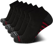 Reebok Mens Quarter Socks Arch Support Performance Cushioned Socks, 6 Pack