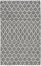 Kosas Home Sonora 60 x 96 Lattice Polyester Fabric Accent Rug in Black/Ivory