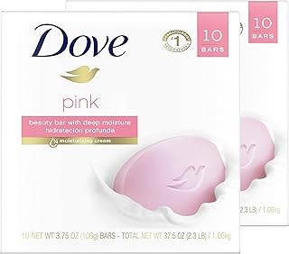 Dove Beauty Bar For Softer Skin Pink More Moisturizing Than Bar Soap 3.75 oz 20 Bars