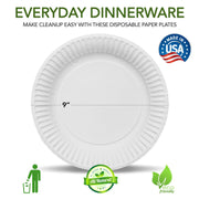 Stock Your Home 2000 Count / White / Casual Plates