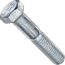 Steel Hex Bolt, Grade 5, Zinc Plated Finish, Hex Head, External Hex Drive, Meets ASME B18.2.1/SAE J429, 1" Length, Fully Threaded, 1/4"-20 Threads, Made in US (Pack of 100)