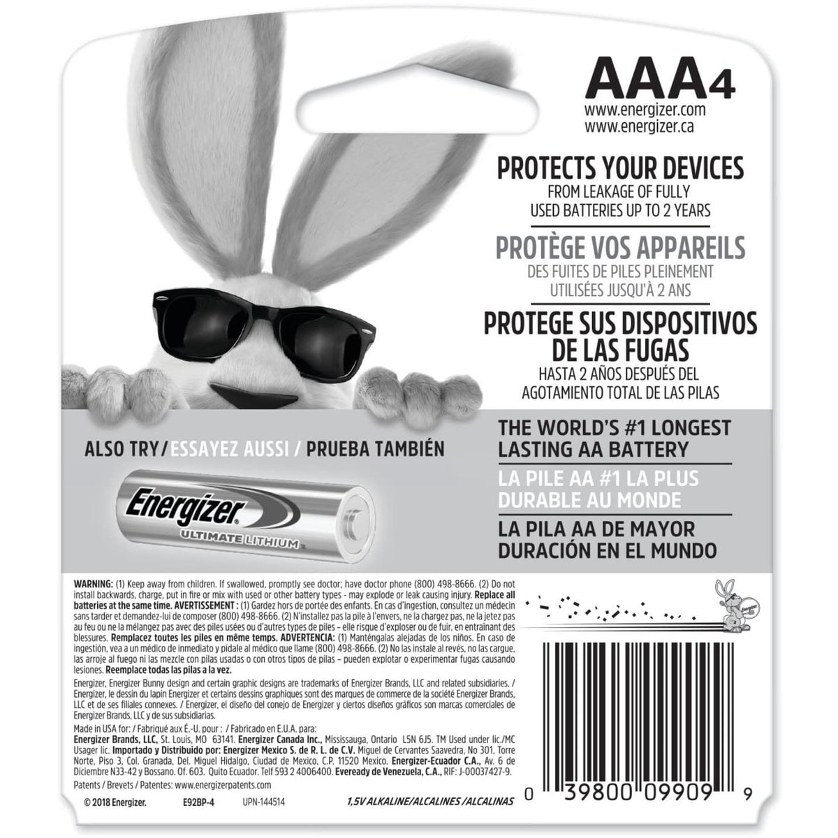 MAX AAA Batteries by Energizer – 4 Count (Pack of 5), Blend, Multicolor, Pack of 5, Model E000909019