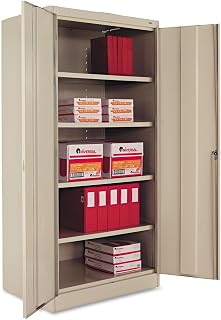 Tennsco 36 by 24 by 72 Standard Storage Cabinet with 4 Adjustable Shelves, Putty
