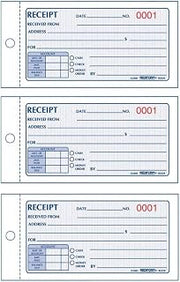 Rediform Money Receipt Book, Carbonless, 2.75 x 5.625 Inches, 50 Duplicate (8L820), 3 Pack