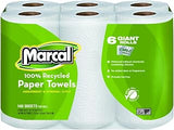 Marcal 6181PK 100% Recycled Roll Towels, 5 1/2 x 11, 140 Per Roll (Case of 6 Rolls)