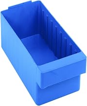 QUANTUM STORAGE SYSTEMS QED601BL Super Tuff Euro Heavy Duty Parts Organizer Blue Bins 12" L x 6" W x 5" H 24 Pack