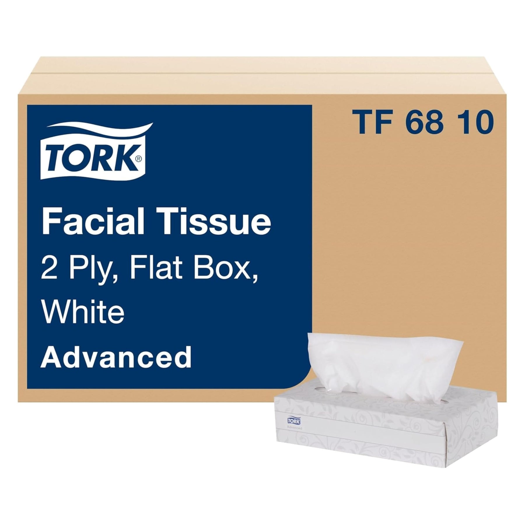 Tork Advanced Facial Tissue White Soft, F1, 30 Boxes x 100 tissues, TF6810