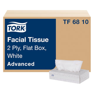 Tork Advanced Facial Tissue White Soft, F1, 30 Boxes x 100 tissues, TF6810