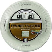 9in Uncoted Paper Plates 1000 Ct.