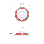 Longevity melamine dinnerware collection 5 1/4" by Thunder Group – Melamine, White Red Yellow, Model 3201CTR