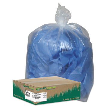 Clear Recycled Can Liners by Earthsense Commercial – 1 Count (Pack of 100), 33.0 gallons, Resin, Clear, Pack of 100