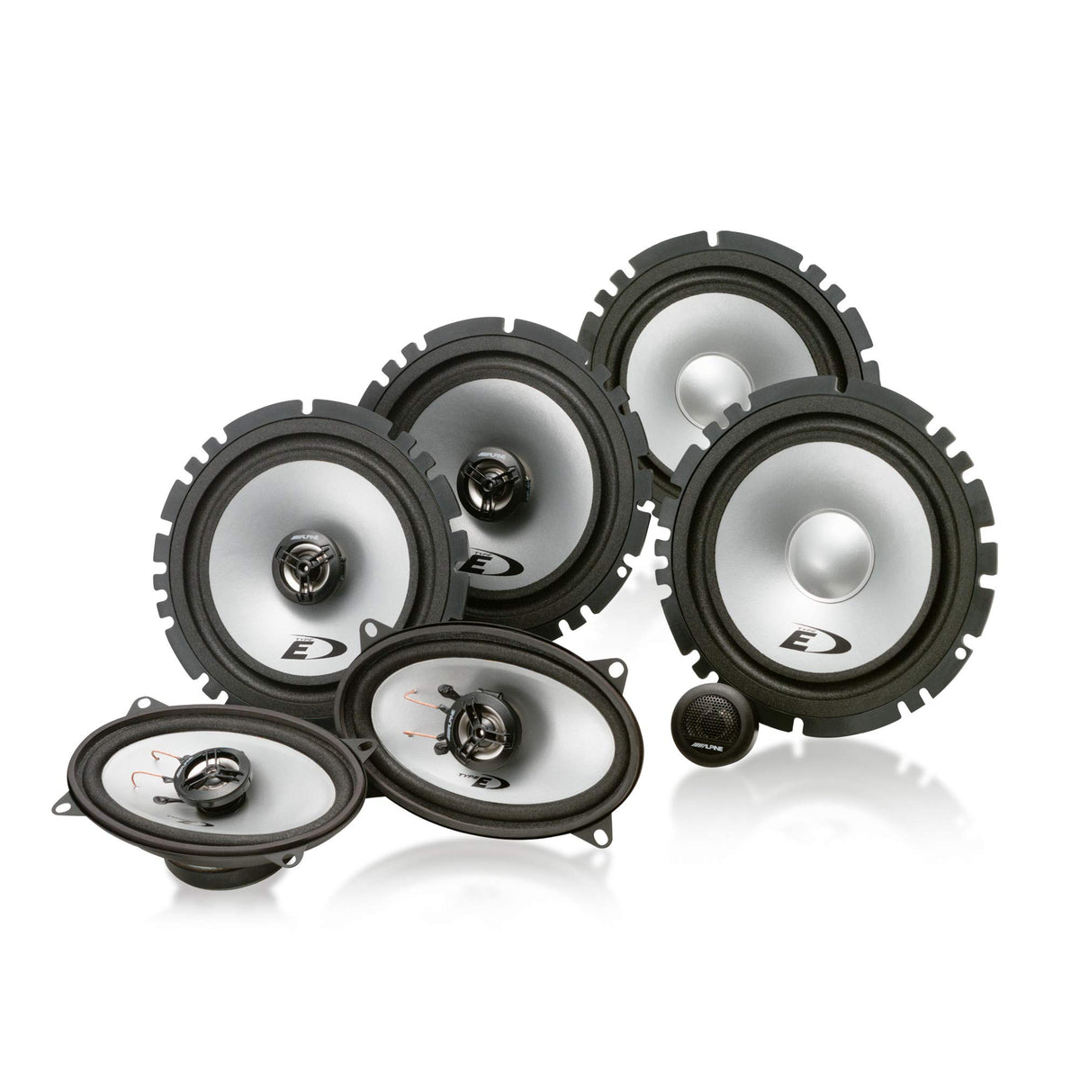 Electronics 2-Way Coaxial Speakers by Alpine – Ferrite, White, Pack of 2, Model SXE-1750S