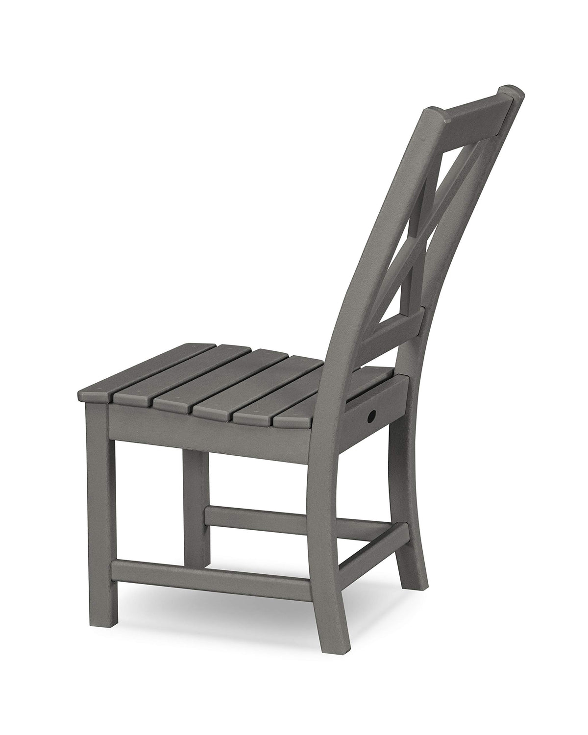 ® Braxton Dining Chair by Polywood – High Density Polyethylene (HDPE), Slate Grey, Model TGD180GY