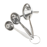 Stainless Steel Funnel Set of 3 on Ring by Tablecraft – 6.75, Stainless Steel, S, Pack of 3, Model 13422