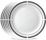 Corelle Vitrelle 10.25" Dinner Plates Set, Triple Layer Glass and Chip Resistant, Lightweight Round Plates, 6-Piece Brasserie