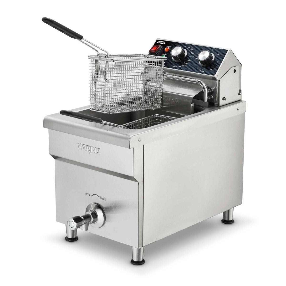 Deep Fryer with 15 lb Capacity & Variable Temperature Control by Waring – 15lb Deep Fryer, Stainless Steel, Silver, Model WDF1700